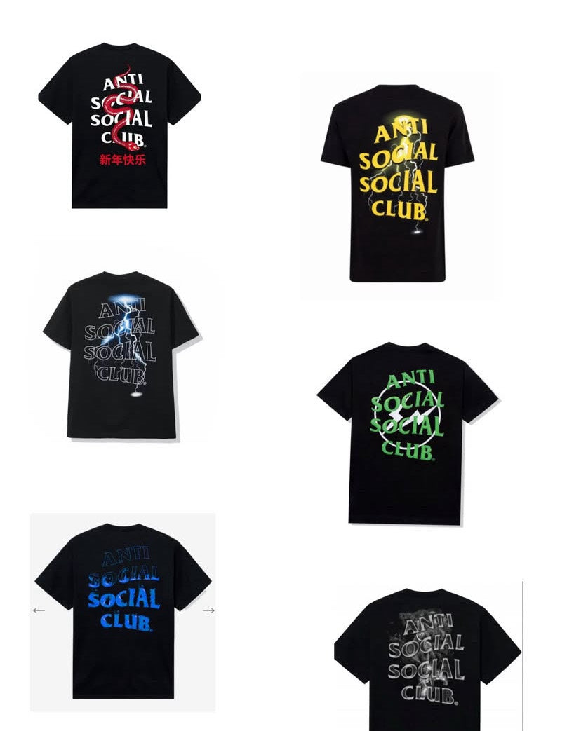 Anti Social Social Club T-shirt Bundle (15 Units)